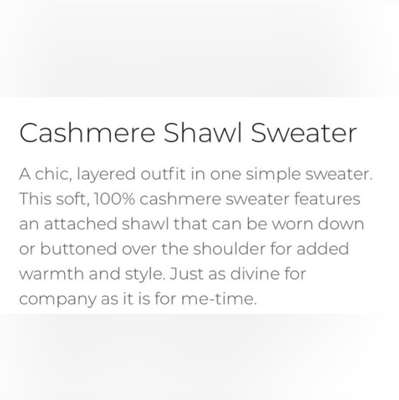 Haven Well Within 100% cashmere shawl sweater - Picture 13 of 13